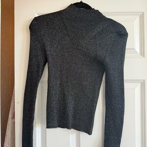 Women's Black Ribbed Sweater